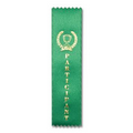 2"x8" Participant Stock Award Ribbon W/ Trophy Image (Lapel)